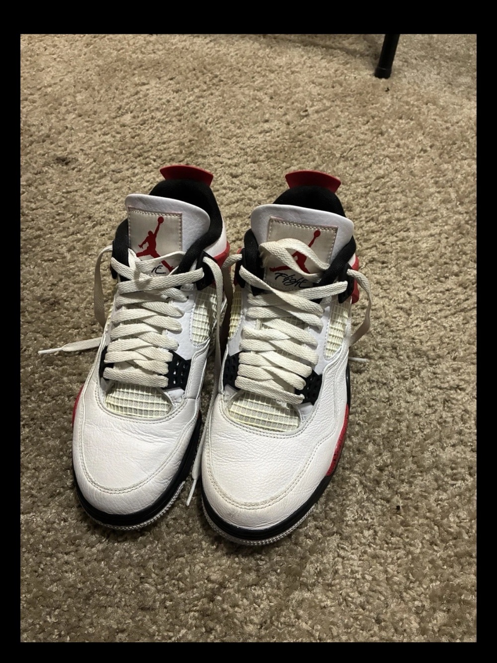 Jordan Retro 4 Men’s Sneakers - White/Black/Red